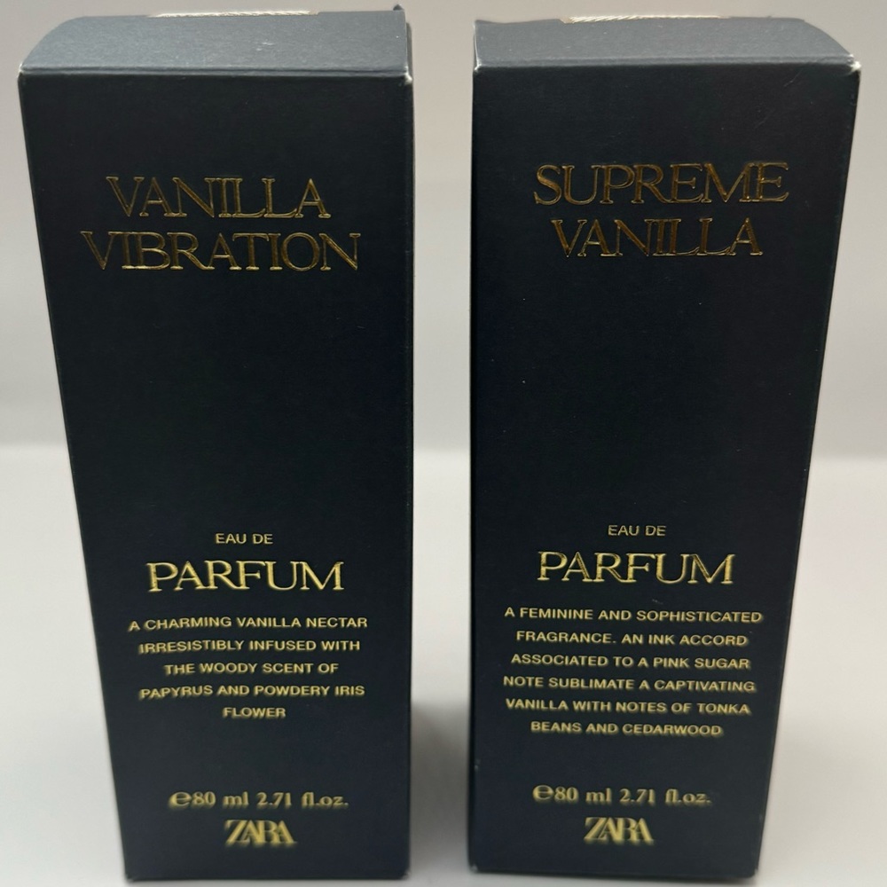 Zara Vanilla Supreme and Vanilla Vibration NWB